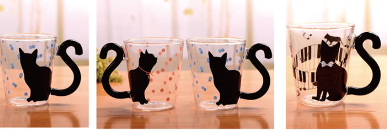 Creative Cat Mug Cartoon Water Cup for Office Use