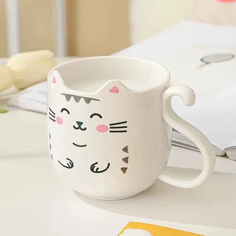 Cartoon Cat Mug - Thickened Travel Mouthwash Cup