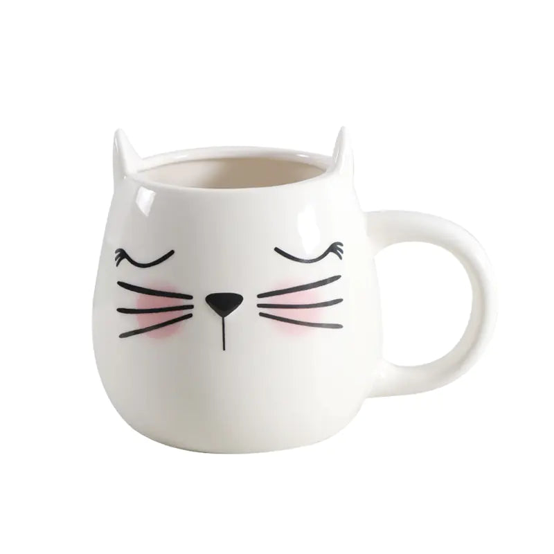 Cat Ceramic Mug - Cartoon Water Cup