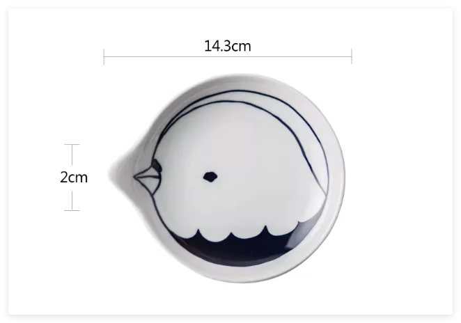 Cat Shaped Japanese Ceramic Plate