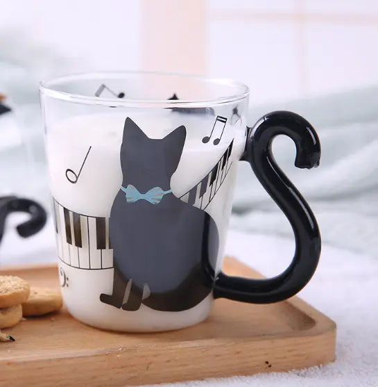 Creative Cat Mug Cartoon Water Cup for Office Use